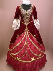 Бордовое барокко (Костюмерная на фонтанке). Цена проката: 2500₽; эпоха: Барокко; цвет: Красный;